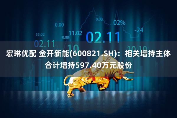 宏琳优配 金开新能(600821.SH)：相关增持主体合计增持597.40万元股份